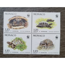 MONACO SERIE COMPLETA MINT FAUNA WWF TORTUGAS